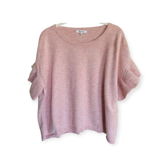Madewell **Ruffle Sleeve** Boxy **Sweater Tee** Medium - Picture 5 of 14